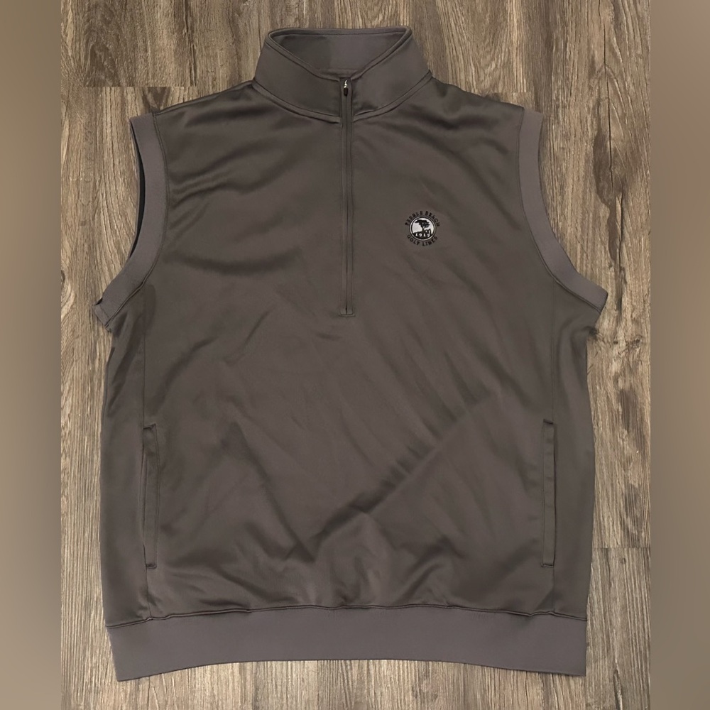 Men’s Straight Down Pebble Beach Grey 1/2 Zip Golf Performance Vest- Size 2XL